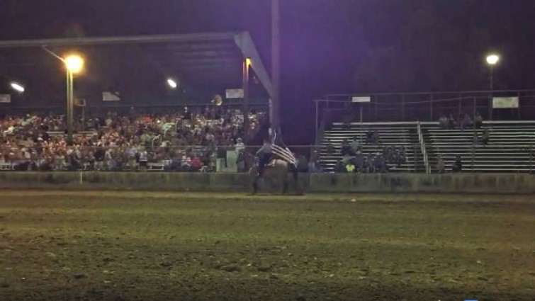 Georgia Stepp receives standing ovation at rodeo