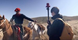 Patient experiencing virtual horse encounter