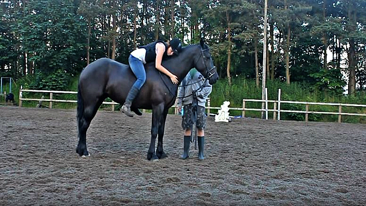 Mare showing confidence at first competition
