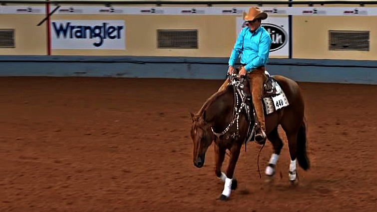 Dan Huss and Ms. Dreamy during their performance at AQHA World Championship
