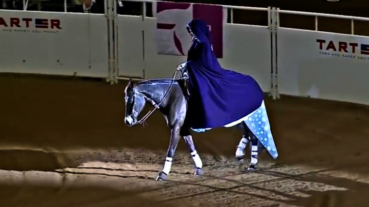 Laura Sumrall Frozen reining performance