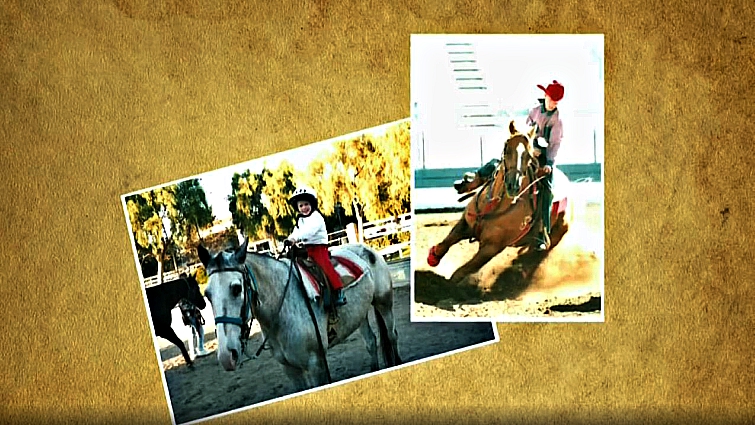 Amberly barrel racing with determination