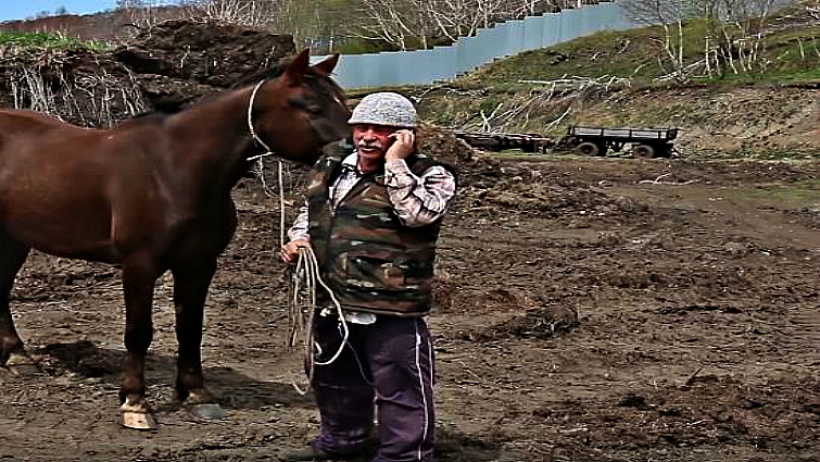 MP Vyacheslav Puchkovsky on horseback