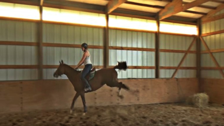 Rider preparing for first ride back