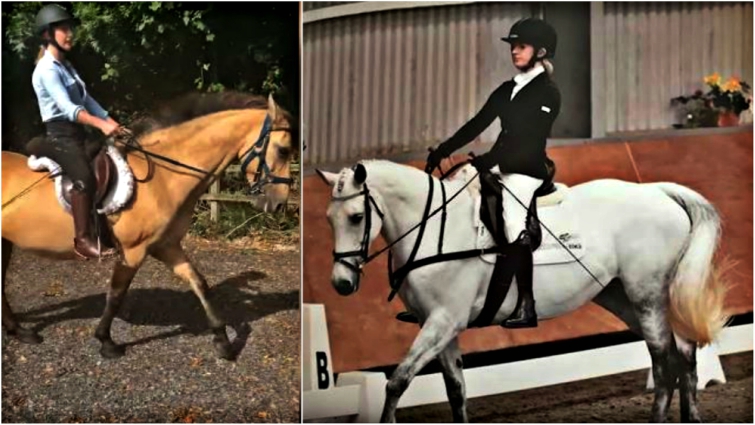 Jemima Green riding horse after recovery