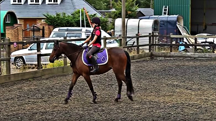Young Victoria with her horse Bobby