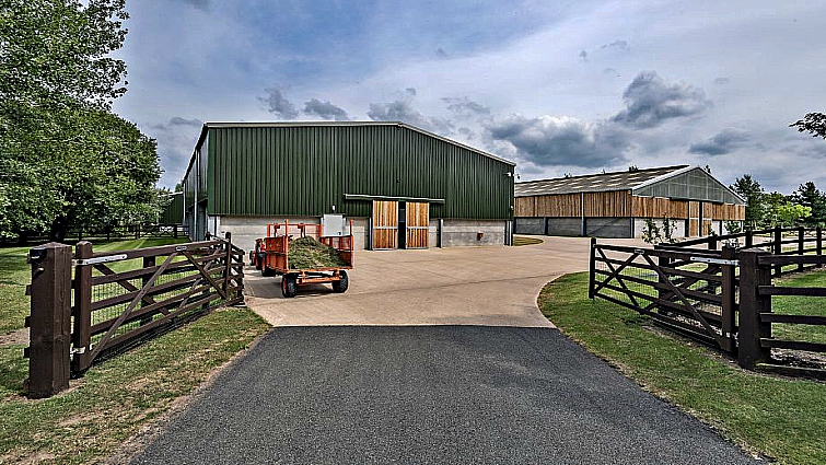 Spacious paddocks and pastureland
